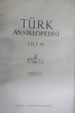 Türk Ansiklopedisi Cilt XI Fasikül 86
