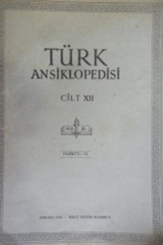 Türk Ansiklopedisi Cilt XII Fasikül 92