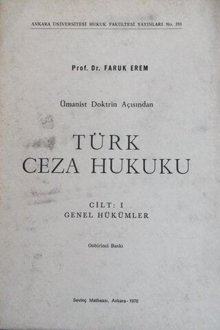 Türk Ceza Hukuku 1. cilt