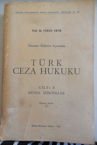 Türk Ceza Hukuku II. Cilt Prof. Dr. Faruk Erem