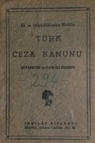 Türk Ceza Kanunu Alfabetik ve Tahlili Fihrist