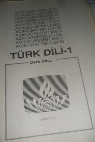 Türk Dili - 1 Ders Notu