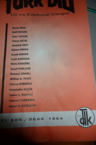 Türk Dili Dil ve Edebiyat Dergisi 1994 / 505