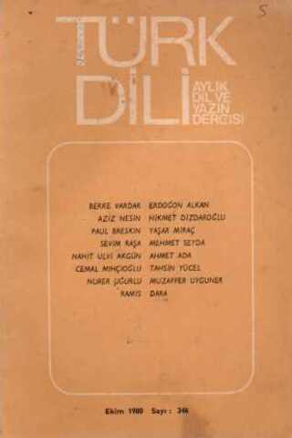 Türk Dili Aylık Dil ve Yazın Dergisi 1980 / 346