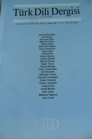 Türk Dili Dergisi 2007 / 122
