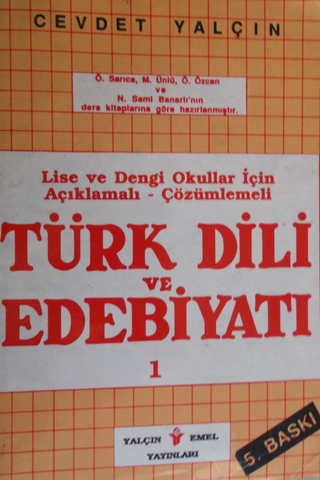 Türk Dili ve Edebiyatı 1 Cevdet Yalçın