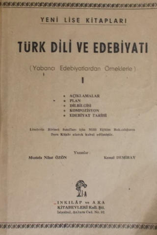 Türk Dili ve Edebiyatı I Mustafa Nihat Özön