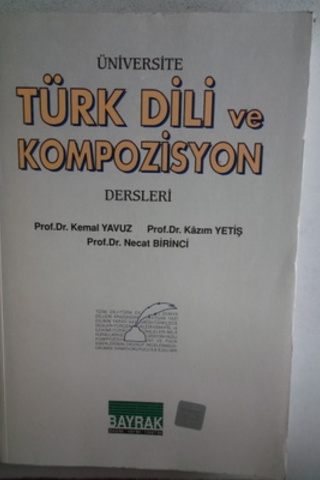 Türk Dili ve Kompozisyon Dersleri Kemal Yavuz