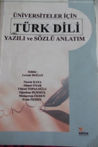 Türk Dİli Yazılı ve Sözlü Anlatım Levent Doğan