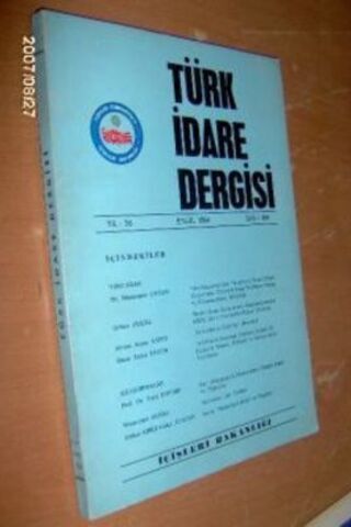 Türk İdare Dergisi / 2002 Sayı 436
