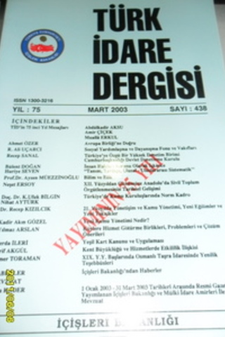 Türk İdare Dergisi 2003 / 438