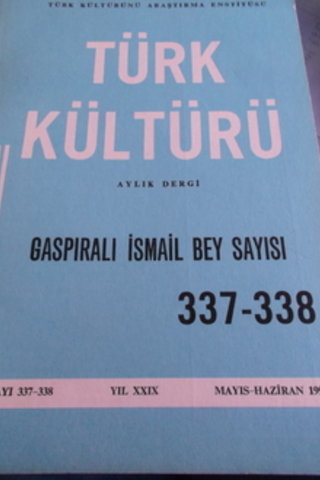 Türk Kültürü 1991 / 337-338