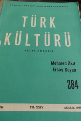 Türk Kültürü Araştırmaları 1986 / 284