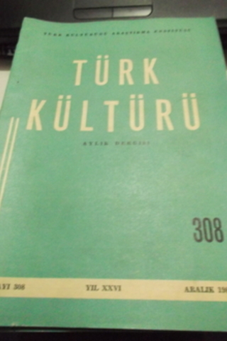 Türk Kültürü Dergisi 1988 / 308