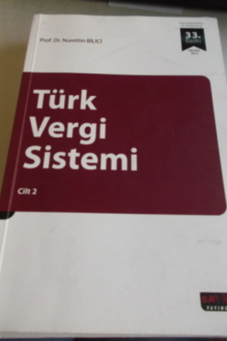 Türk Vergi Sistemi Cilt 2 Nurettin Bilici