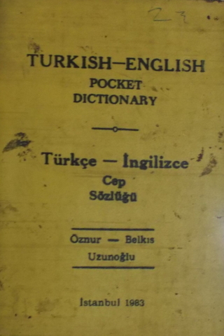 Türkçe-İngilizce Cep Sözlüğü Öznur-Belkıs Uzunoğlu