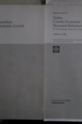 Turkey Country Economic Memorandum Structural Reforms For Sustainable 