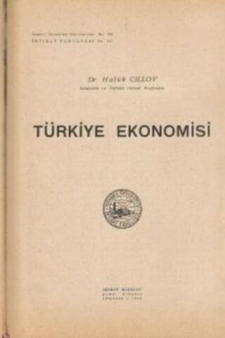 Türkiye Ekonomisi Haluk Cillov