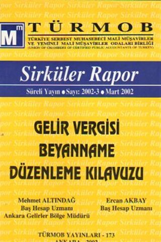 Türmob Sirküler Rapor 2002/3 Mehmet Altındağ