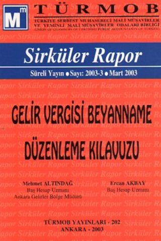 Türmob Sirküler Rapor 2003/3 Mehmet Altındağ