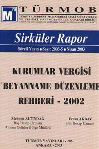Türmob Sirküler Rapor 2003/5 Mehmet Altındağ