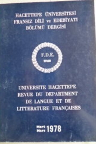Üniversite Hacettepe Revue Du Department de langue Et De Litterature F