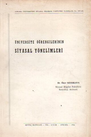 Üniversite Öğrencilerinin Siyasal Yönelimleri Özer Ozankaya