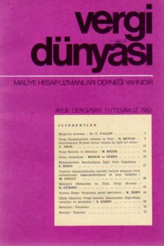 Vergi Dünyası 1982 /11