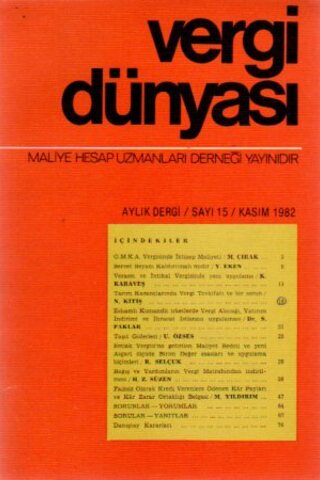 Vergi Dünyası 1982 /15