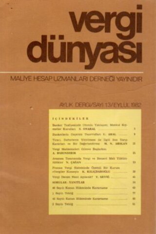 Vergi Dünyası 1982 /