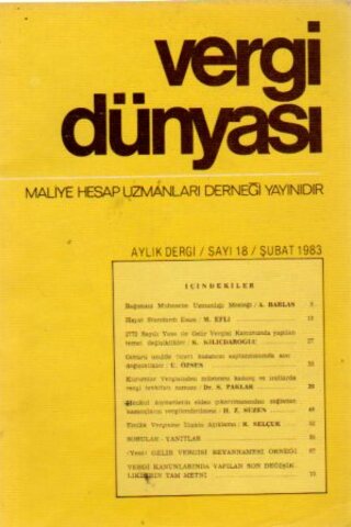 Vergi Dünyası 1983 /18