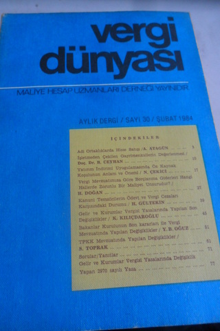 Vergi Dünyası 1984 / 30
