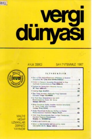 Vergi Dünyası 1987 /71