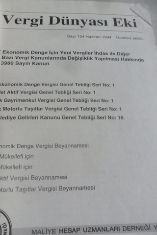 Vergi Dünyası Eki 1994 / 154