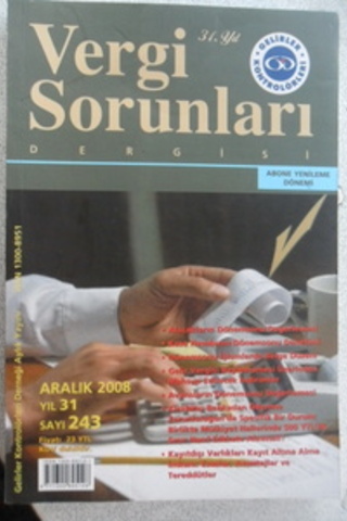 Vergi Sorunları Dergisi 2008/31