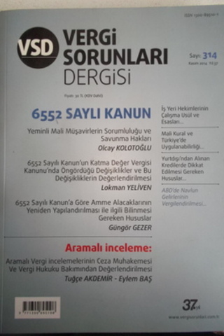 Vergi Sorunları Dergisi 2014 / 314