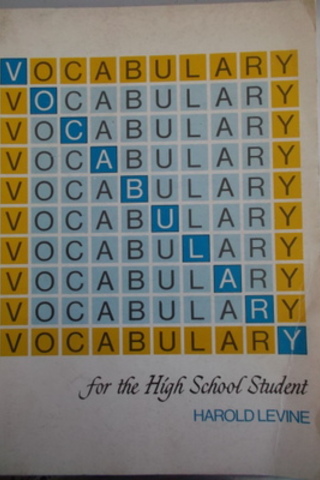 Vocabulary For The High School Student Harold Levine