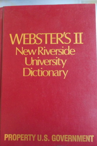 Webster's II New Riverside University Dictionary
