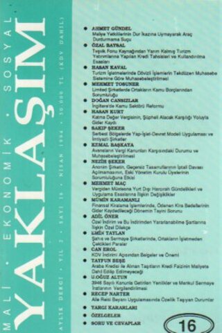 Yaklaşım 1994/ 16