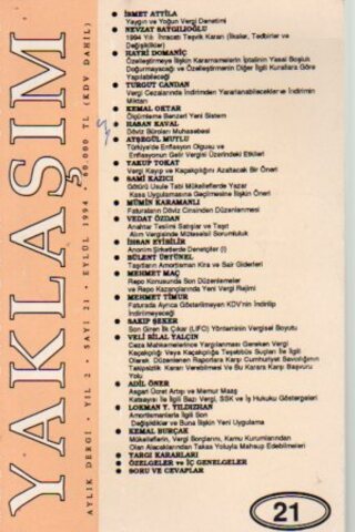 Yaklaşım 1994 /21