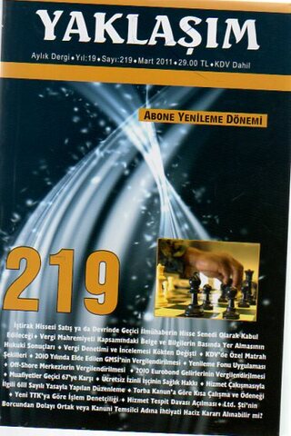 Yaklaşım 2011 / 219