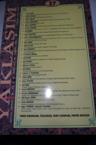 Yaklaşım Aylık Dergi 1995 / 27