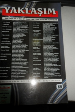 Yaklaşım Aylık Dergi 2000 / 89