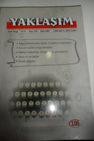Yaklaşım Aylık Dergi 2001 / 106