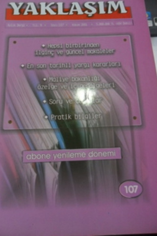 Yaklaşım Aylık Dergi 2001 / 107