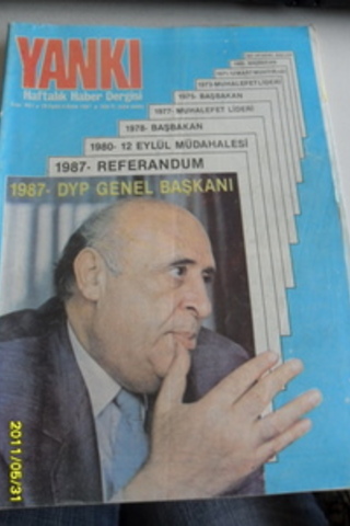 Yankı Haftalık Haber Dergisi 1987 / 861