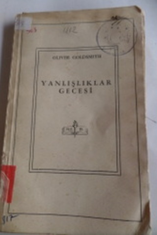 Yanlışlıklar Gecesi Oliver Goldsmith