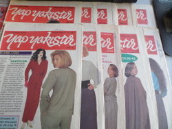 Yap Yakıştır Oya Dergisi 10 Adet / 91-93-94-95-97-103-134-138-141-146