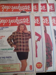 Yap Yakıştır Oya Dergisi 8 Adet / 70-71-75-76-77-78-79-80