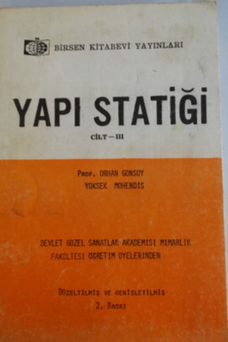 Yapı Statiği Cilt III Orhan Günsoy